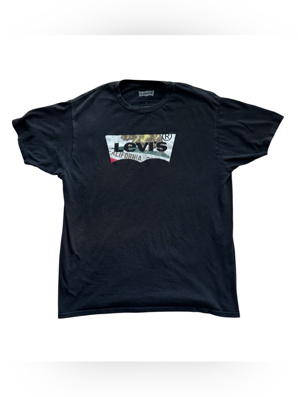 Levi’s Graphic Logo T Shirt Mens Large Black California Casual Streetwear Tee